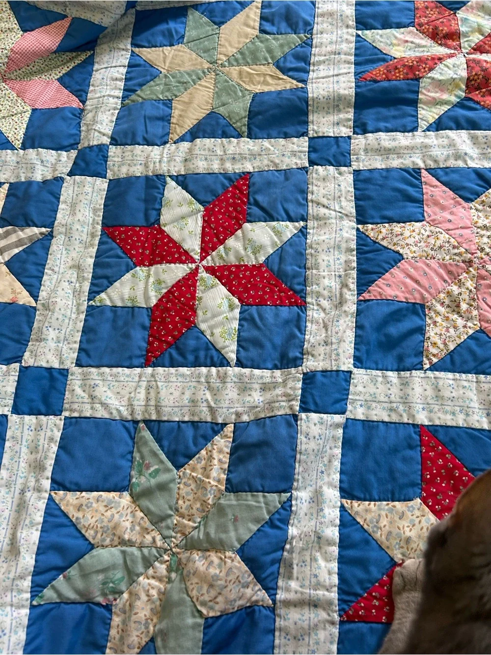 handmade patchwork quilt  string star design full